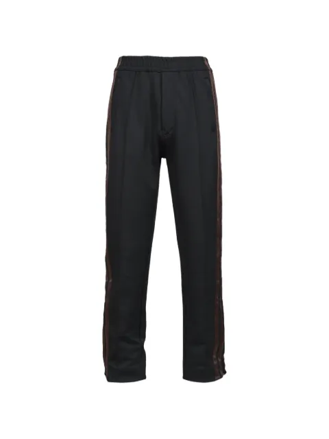 Wales Bonner logo-embroidered side-stripe track pants Black MMY43KS3973