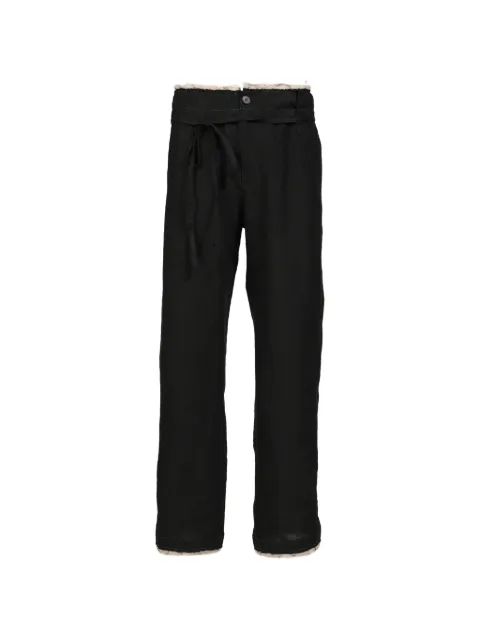 Post Archive Faction Drifter raw-edge trousers Black 26S232BLK