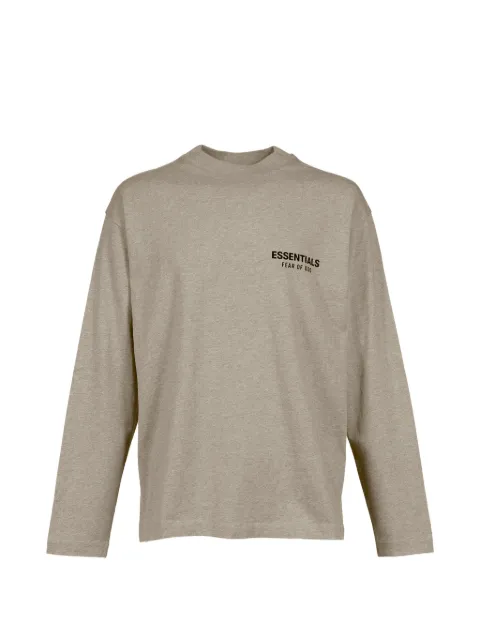 ESSENTIALS Essentials logo-print long-sleeve T-shirt Neutrals 125AS264182F