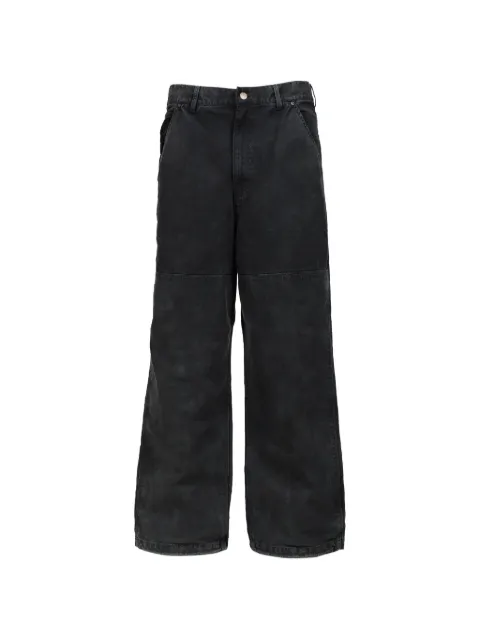 N.HOOLYWOOD bleached knee-patch trousers Black 1261CP01001