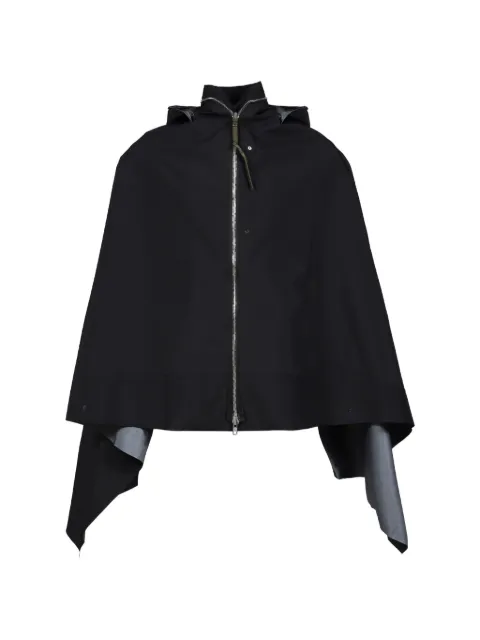 ACRONYM hooded zip-up cape Black CP5GT