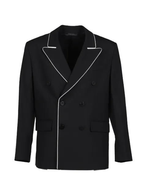 Ernest W. Baker trim double-breasted blazer Black BL27CAM11BLK