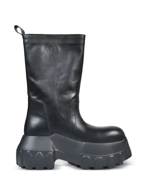 Rick Owens Mega Tractor leather boots Black RU01F2861LOO
