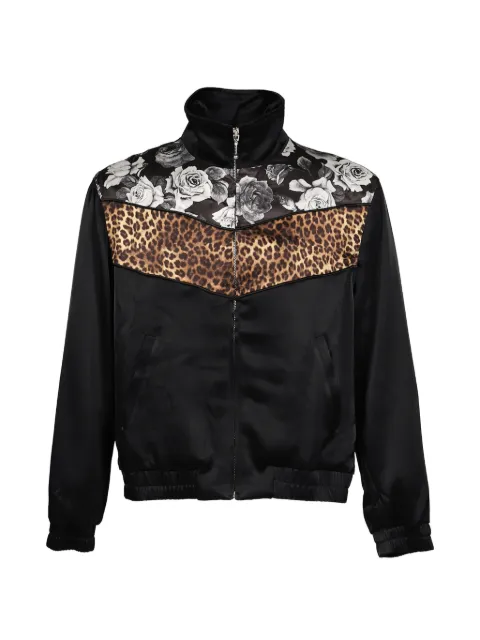 Ernest W. Baker Cheetah Rose track jacket Black JA81SR04BLKCHEETAHROSE
