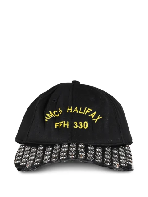 Joshua J. embroidered stud-embellished cap Black JJ0020227