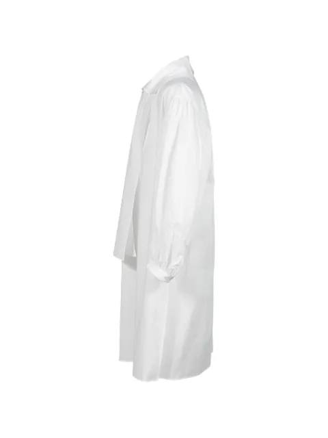 Yohji Yamamoto fringe-detail gathered shirt White HKB190361S26