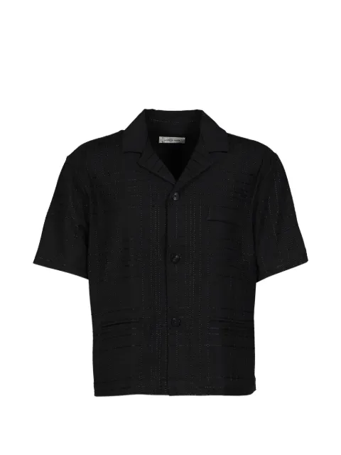 Ernest W. Baker embroidered check-print shirt Black BL47TE57