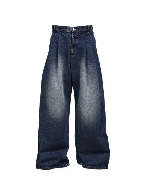 Natasha Zinko pleated wide-leg jeans Blue RS26NZ306DENIMDARKWASH