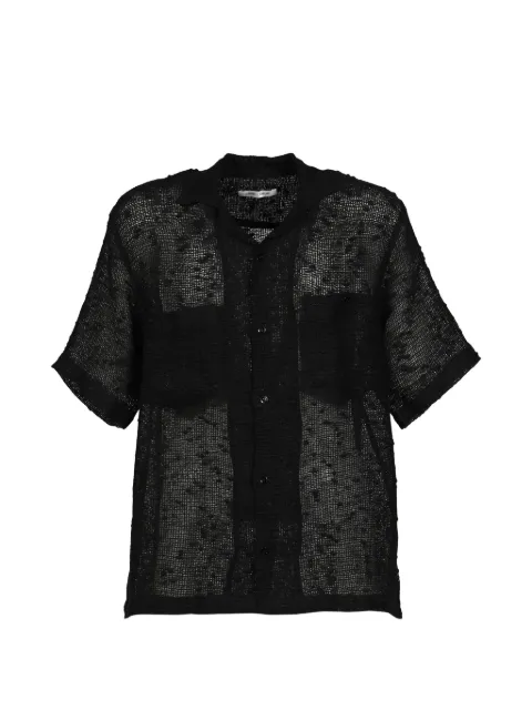 Cmmn Swdn Dexter mesh-knit shirt Black M16W639