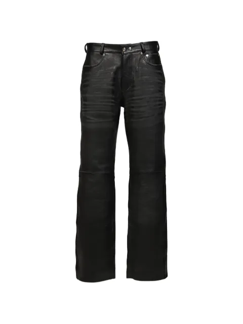 OUR LEGACY Carlson Cut leather trousers Black M2269CW