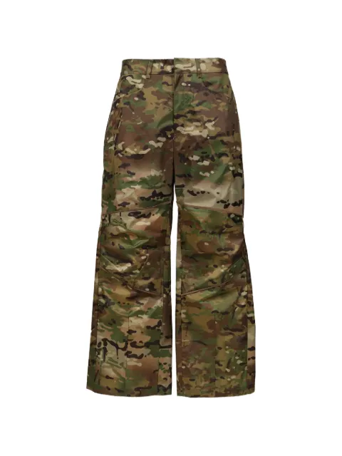 XLIM EP.9 01 camouflage-print wide-leg trousers Green XLEP9TR01CAMO