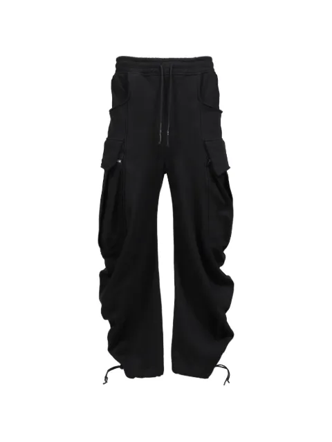 Zanone drawstring cargo-pocket track pants Black CARGOX4