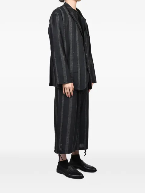 Yohji Yamamoto striped blazer Black HKJ434381S26