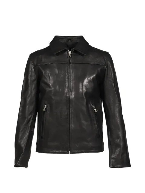 NO/FAITH STUDIOS zip-up leather jacket Black NFSLJBC