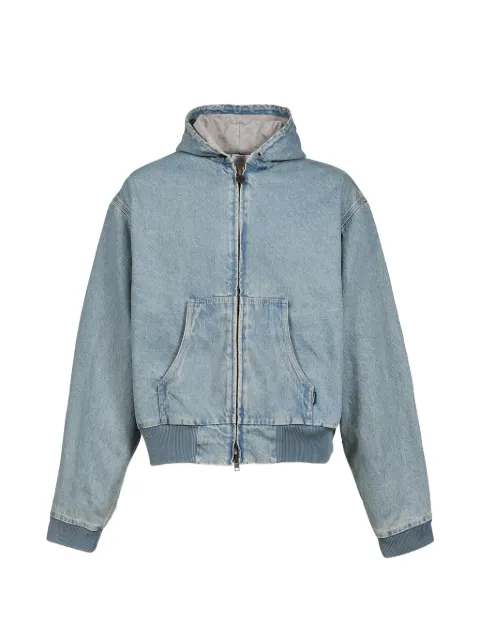 VETEMENTS hooded washed denim jacket Blue ME76DJ061VTGMIDBLU