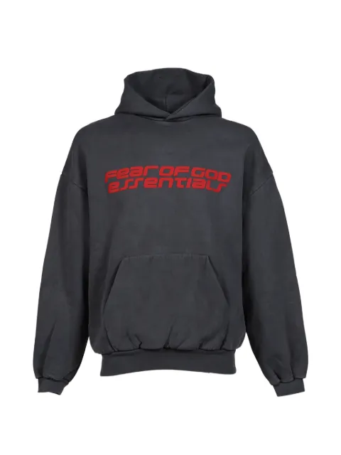 ESSENTIALS logo-print cotton hoodie Grey 192HO256562F