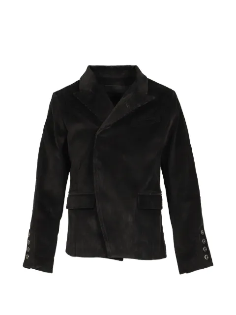 NO/FAITH STUDIOS asymmetric corduroy-texture blazer Black NFSCHBBSBLK