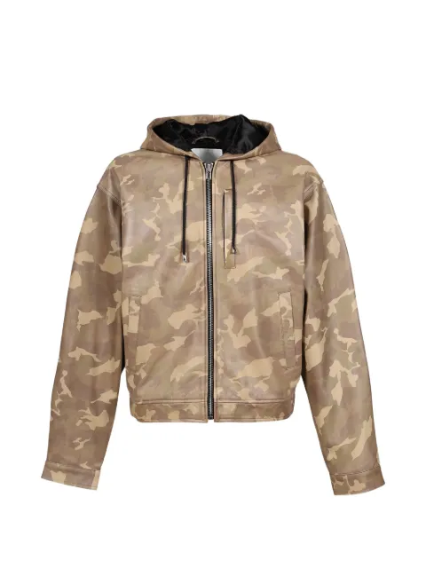 EZR camouflage-print zip-up jacket Brown MPF26L002SS1056