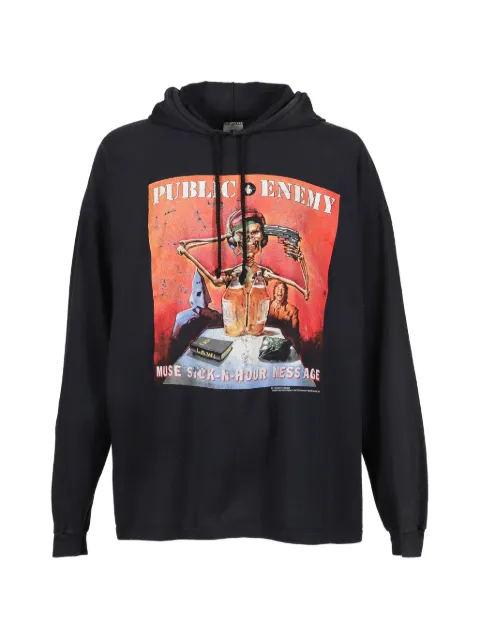 Earthling Collective Public Enermy graphic-print hoodie Black EL25