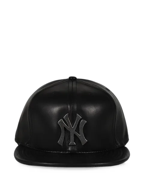 Earthling Collective logo-plaque leather cap Black BRAINBUCKET1