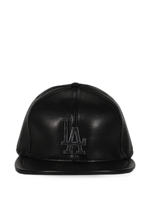 Earthling Collective logo-plaque leather cap Black BRAINBUCKET2
