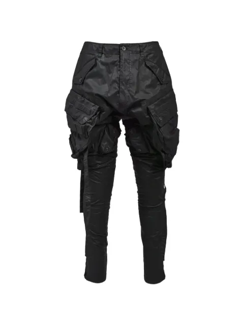 Julius Gasmask coated cargo pants Black 937PAM17BLK
