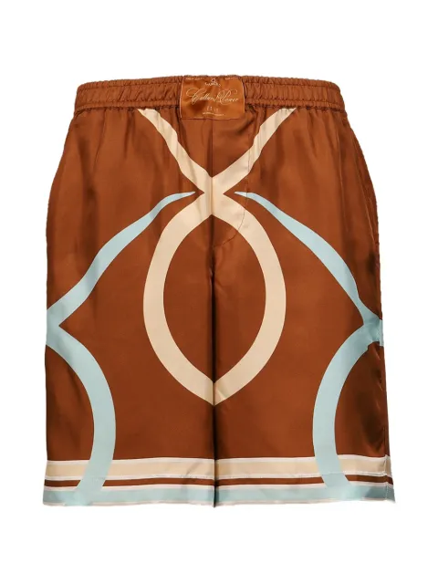 GARCIAS Logo Bull silk shorts Brown GPSS2602BRONZE