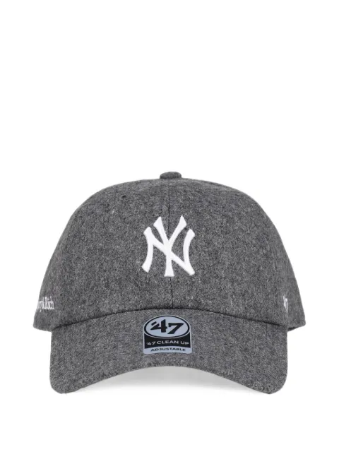 Sporty & Rich Yankees Serif wool-blend baseball cap Grey 32SR09AC060610675DARKGRY