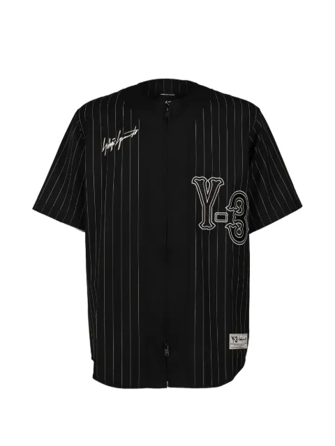 Y-3 Elite pinstripe baseball shirt Black KS7640