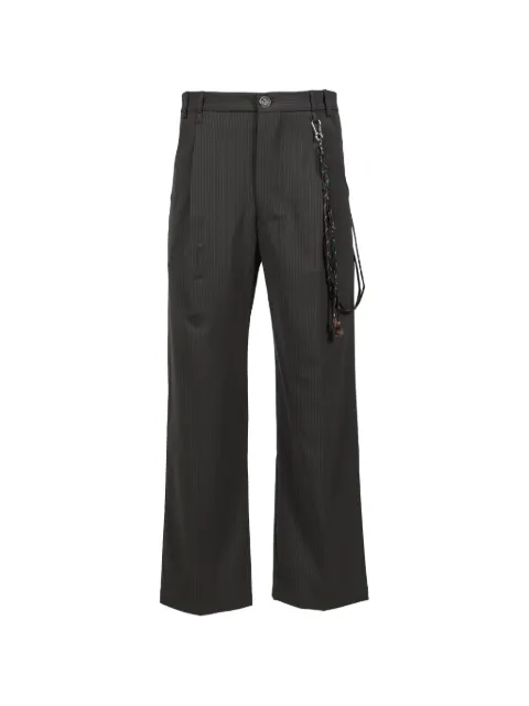 Song For The Mute pinstripe pleated trousers Brown MPT084PGABBRN
