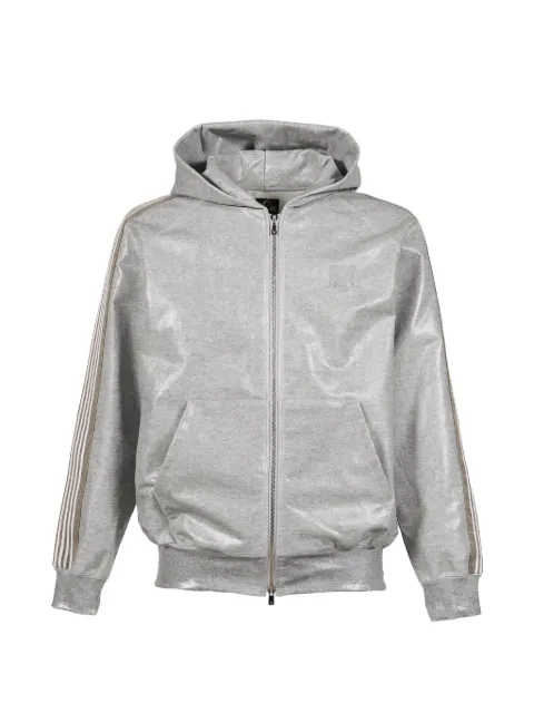 Needles coated butterfly-embroidered hoodie Grey RW1651EXCLUSIVEGRY