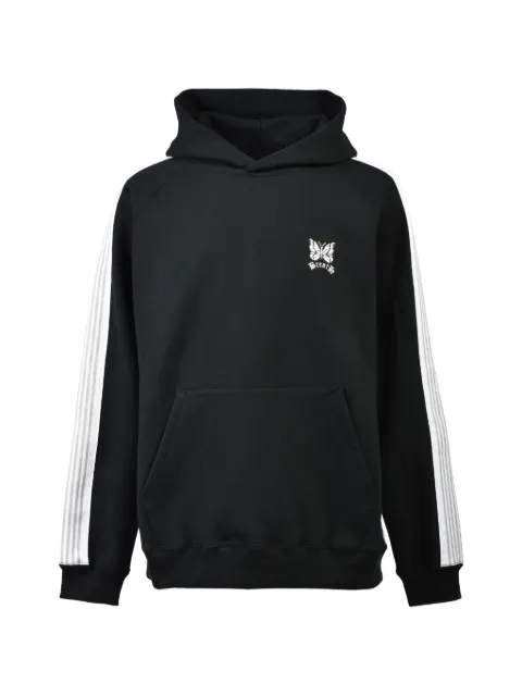 BREATH logo-embroidered side-stripe hoodie Black BR25FWNEEDLESBLKH1