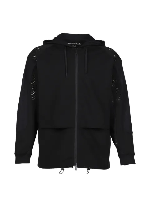 White Mountaineering layered zip-up hoodie Black BK2671502