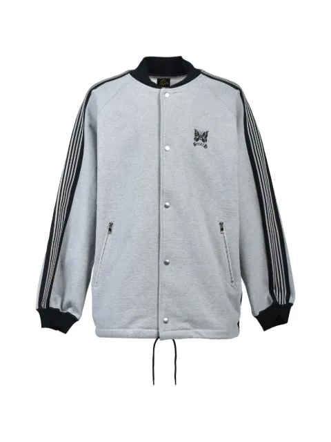 BREATH x Needles side-stripe bomber jacket Grey BR25FWNEEDLESGRYJ1