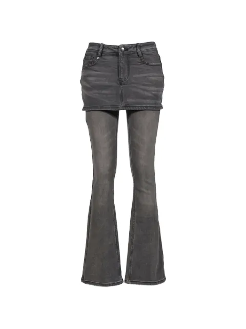 NΦ DRESS layered flared jeans Grey RUN14
