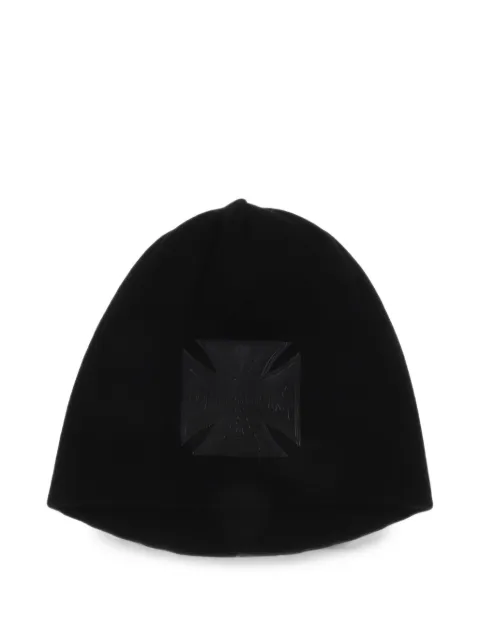 VETEMENTS cross-patch beanie hat Black UE76BN308BLK