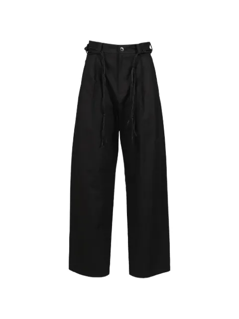 Hyein Seo macramé-belt wide-leg trousers Black SS26PT2K