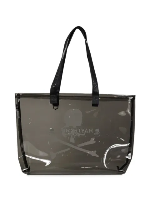 Mastermind World logo-print transparent tote bag Grey MW26SE1