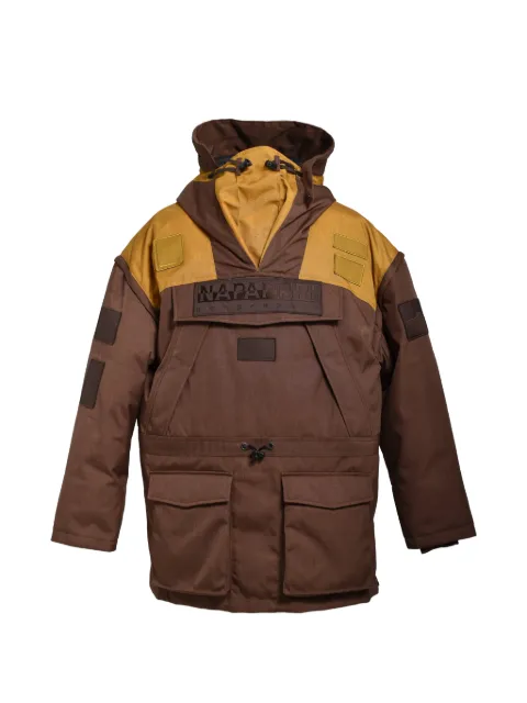 Napa By Martine Rose Skidoo patchwork down jacket Brown NP0A4I57WT1S