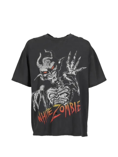 Earthling Collective graphic-print distressed T-shirt Black EL15