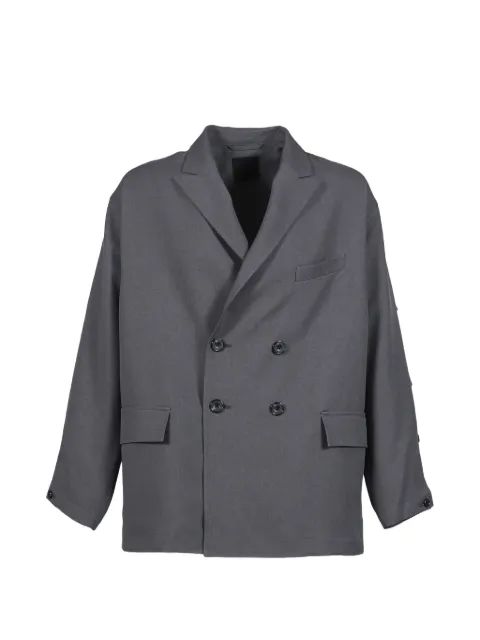 DAIWA PIER39 double-breasted flap-pocket blazer Grey BJ52026CHA