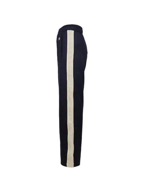 Wales Bonner Motion Track logo-embroidered side-stripe track pants Blue MS26JE07JE10