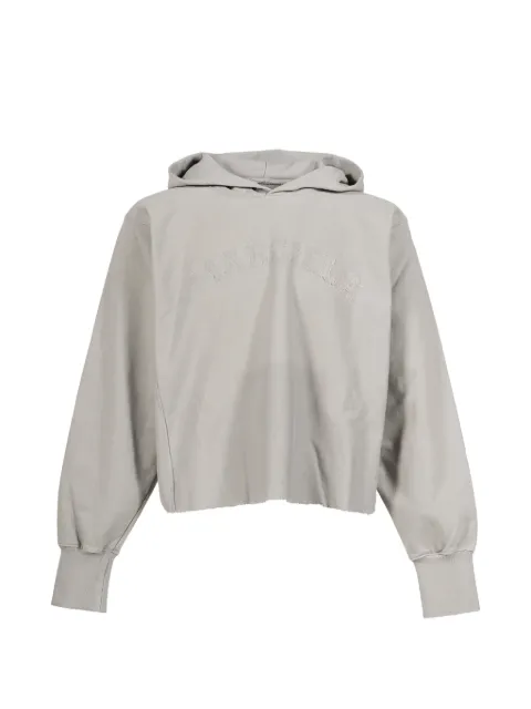 Maison Margiela logo-embroidered cropped hoodie Grey S51GU0139S25520DOVE