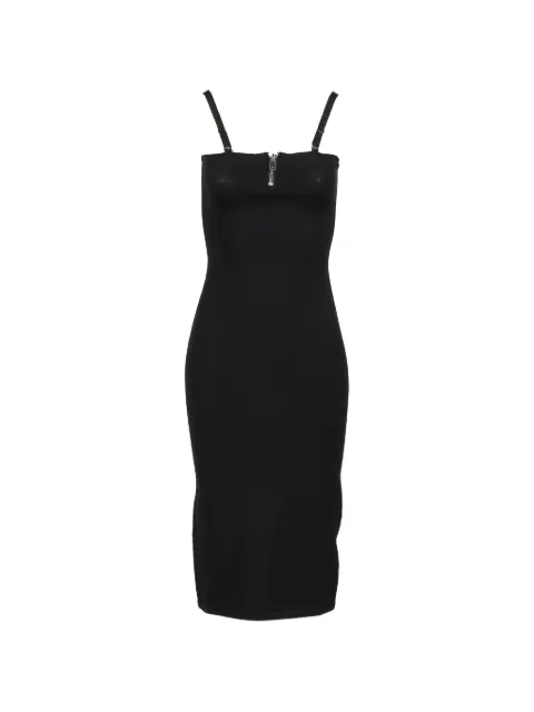 HELIOT EMIL Luce zip-detail midi dress Black AW25W11075BLK