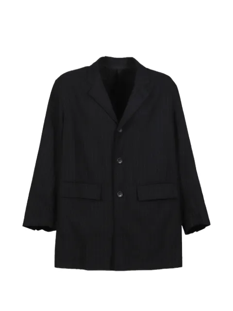PORTER CLASSIC pinstripe Bebop jacket Black PCA250000222BLK