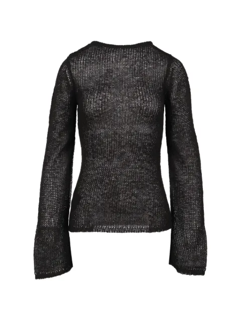 HELIOT EMIL cut-out flared-sleeve sweater Black AW25W07083BLK
