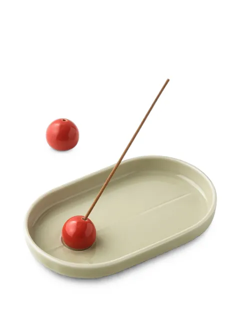 STUDIO THE BLUE BOY Hasamiyaki porcelain incense holder Green NTIHBLEACHEDSANDXSALAMANDERORANGE