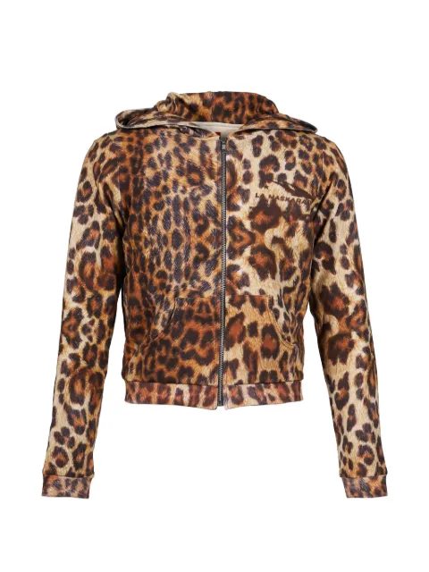 LA MASKARADE leopard-print hoodie Brown LALHLEO