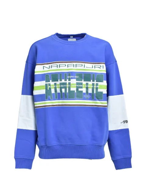 Napa By Martine Rose logo-print panelled sweatshirt Blue NP0A4I4ZBE1SBLU