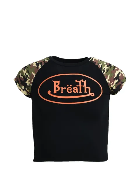 BREATH logo-print cropped T-shirt Black BR25SSC5037